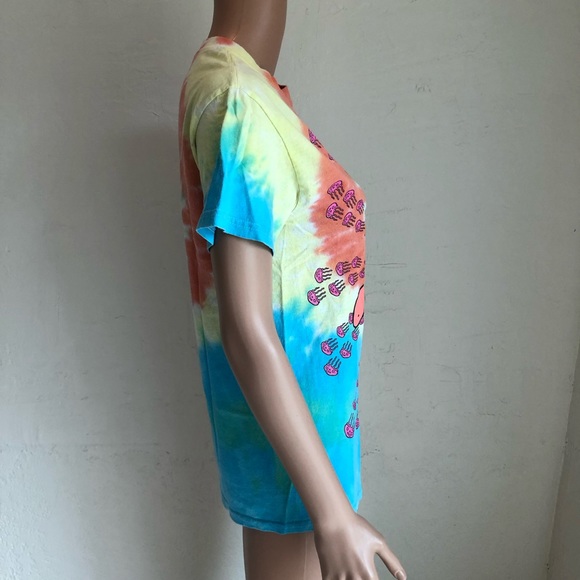 Nickelodeon Spongebob Square Pants Vintage Tie-Dye T-Shirt Women’s Size XS Tee - Picture 4 of 16